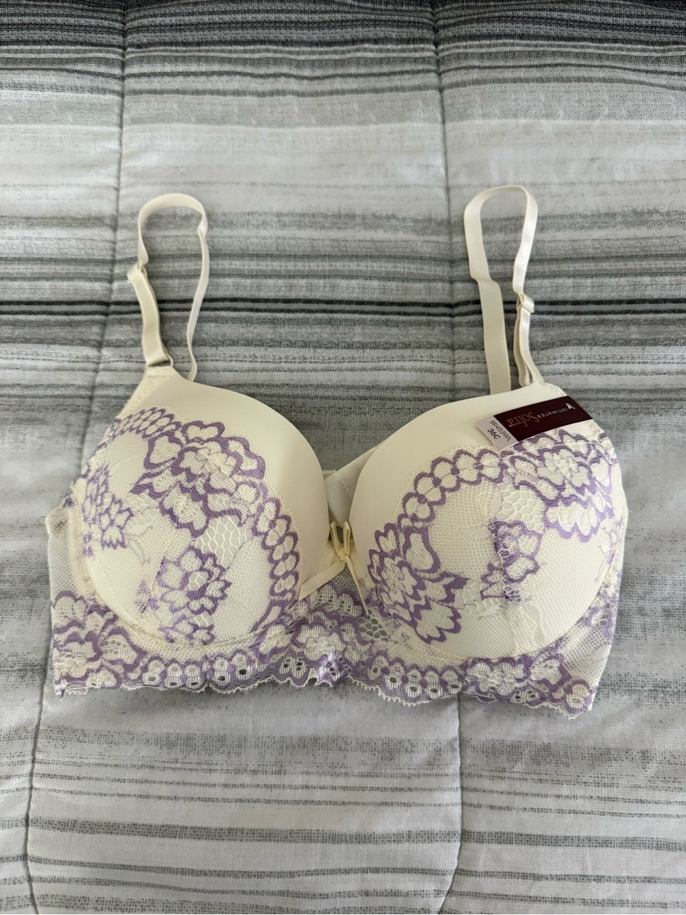 NWT Sofra Intimates Lace Underwire Push Up Bra 26C
